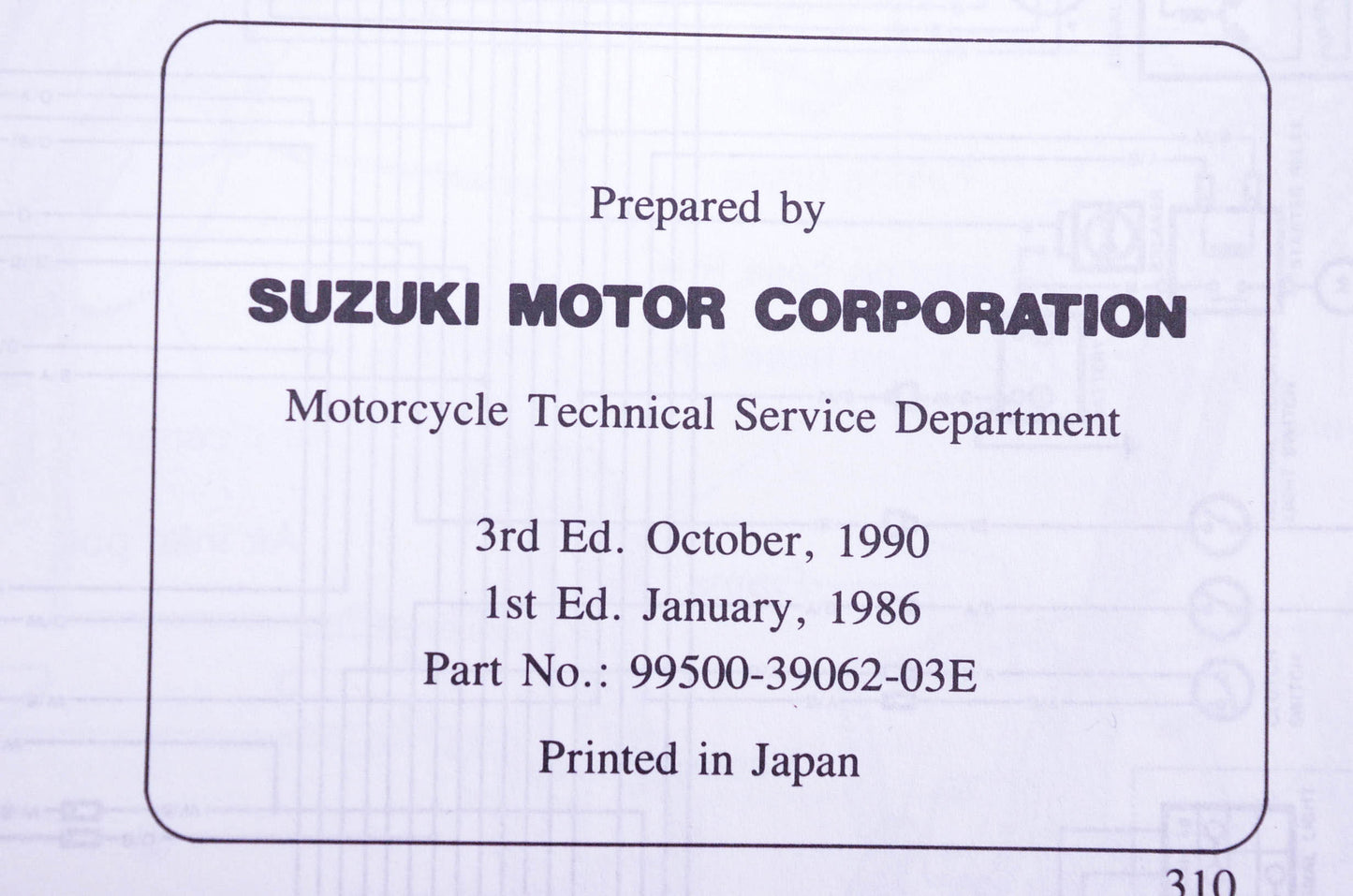OEM Suzuki 99500-39062-03E GSXR1100 Service Manual