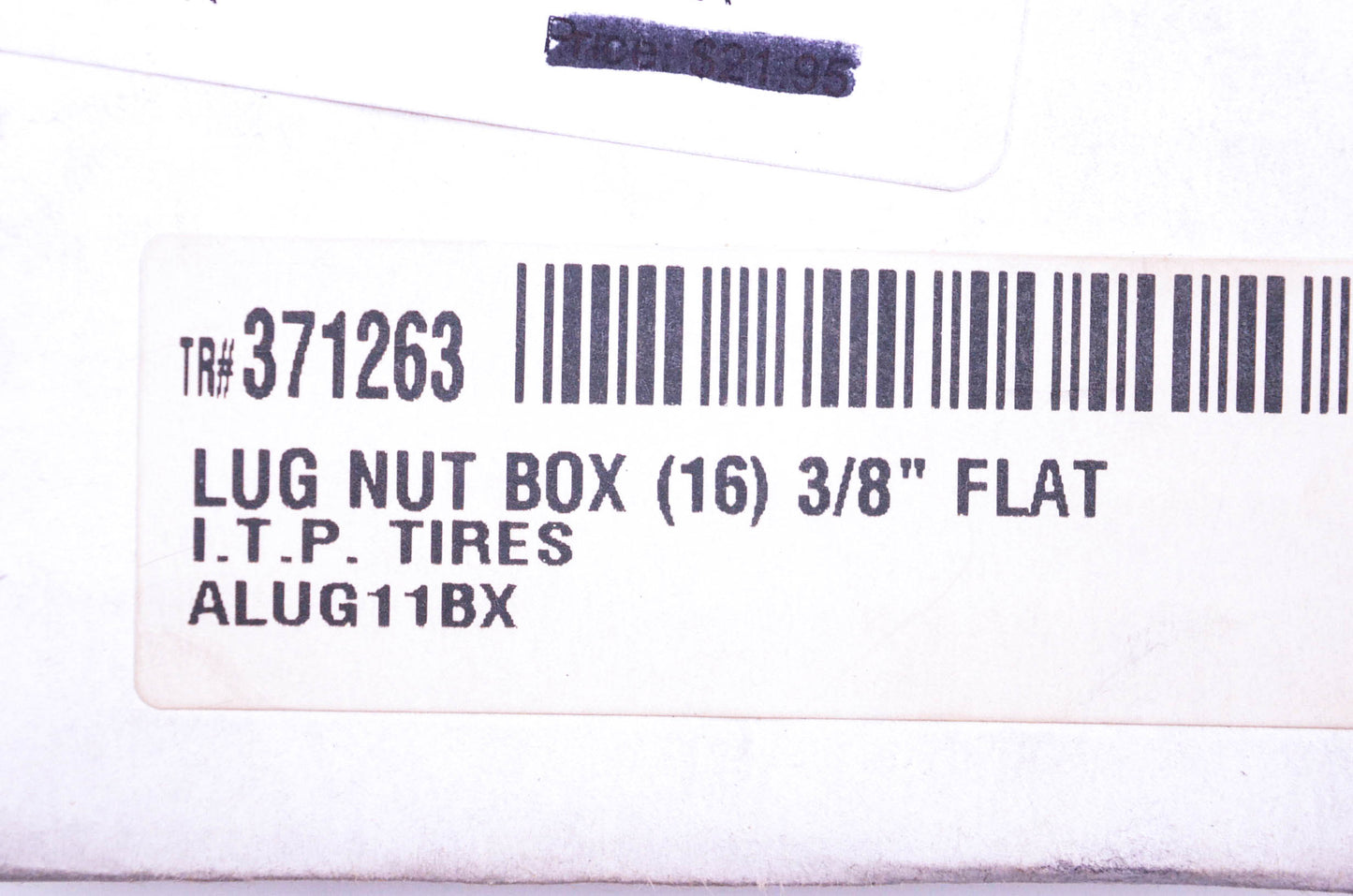 ITP 371263, ALUG11BX Lug Nuts 3/8" Flat Kit NOS