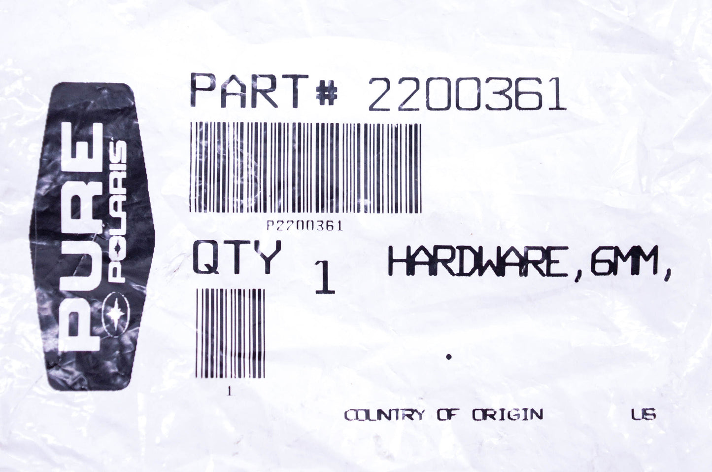 New OEM Polaris 2200361 Short Bolt Battery Kit NOS