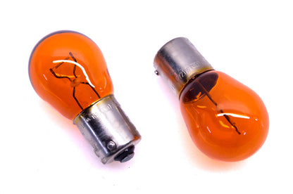 Sylvania 7507 PY21W European Amber 12v Bulbs Qty 2 NOS