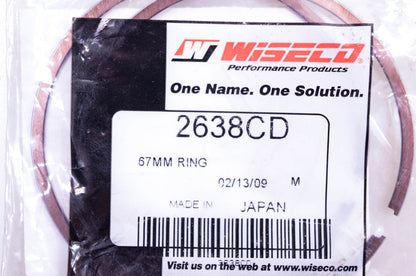 Wiseco 2638CD 67mm Piston Ring Kit NOS