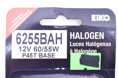Eiko 6255BAH Halogen 12v 60/55w P45T Base Replacement Bulb NOS