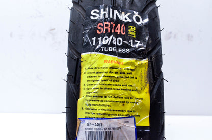 Shinko SR740, 87-4461 1.10/80-17 MC 58V Tire NOS