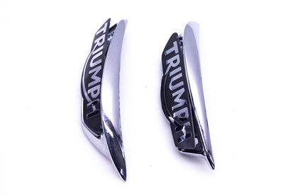 New OEM Triumph A9790070 Fuel Tank Badge Bar Kit NOS