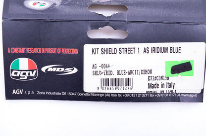 AGV AG-0044 ARCII/Demon Helmet Shield Iridium Blue NOS