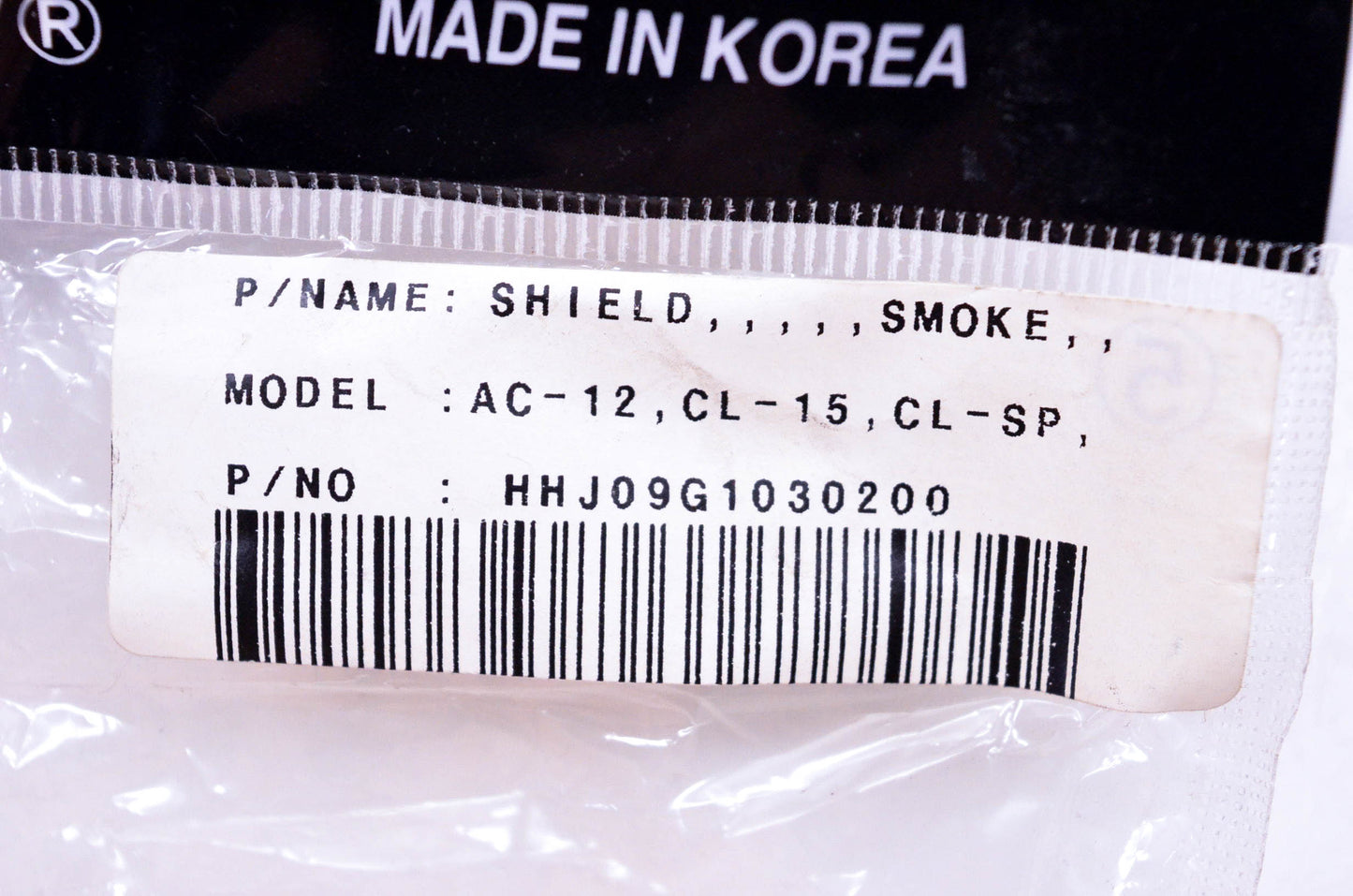 HJC HHJ09G1030200 AC-12 CL-15 CL-SP Helmet Shield Smoke Tinted NOS