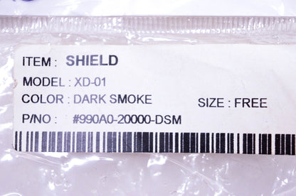 G-Tech 990A0-20000-DSM XD-01 Helmet Shield Dark Smoke Tint NOS