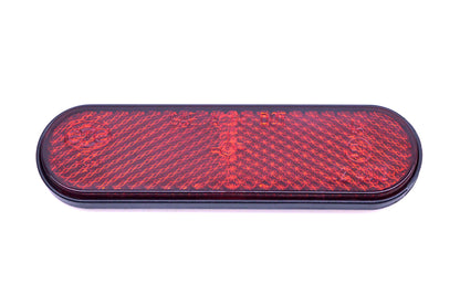 Aftermarket 02 4012 Oval 1"x3.75" Red Reflector Flat Back Plate NOS