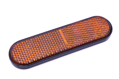 Aftermarket 02 4012 Oval 1"x3.75" Amber Reflector Flat Back Plate
