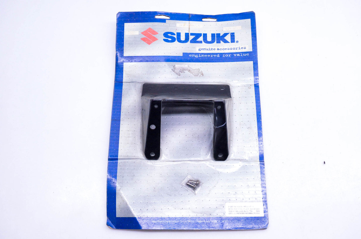 New OEM Suzuki 990A0-65003 License Plate Bracket Kit NOS