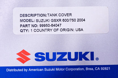 New OEM Suzuki 99950-64047 Tank Cover NOS