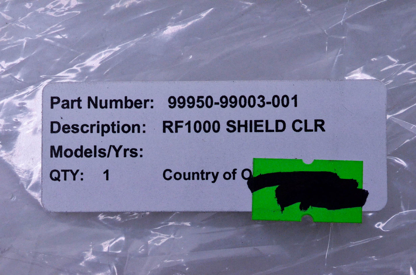 Shoei 99950-99003-001 RF1000 Clear Helmet Shield NOS