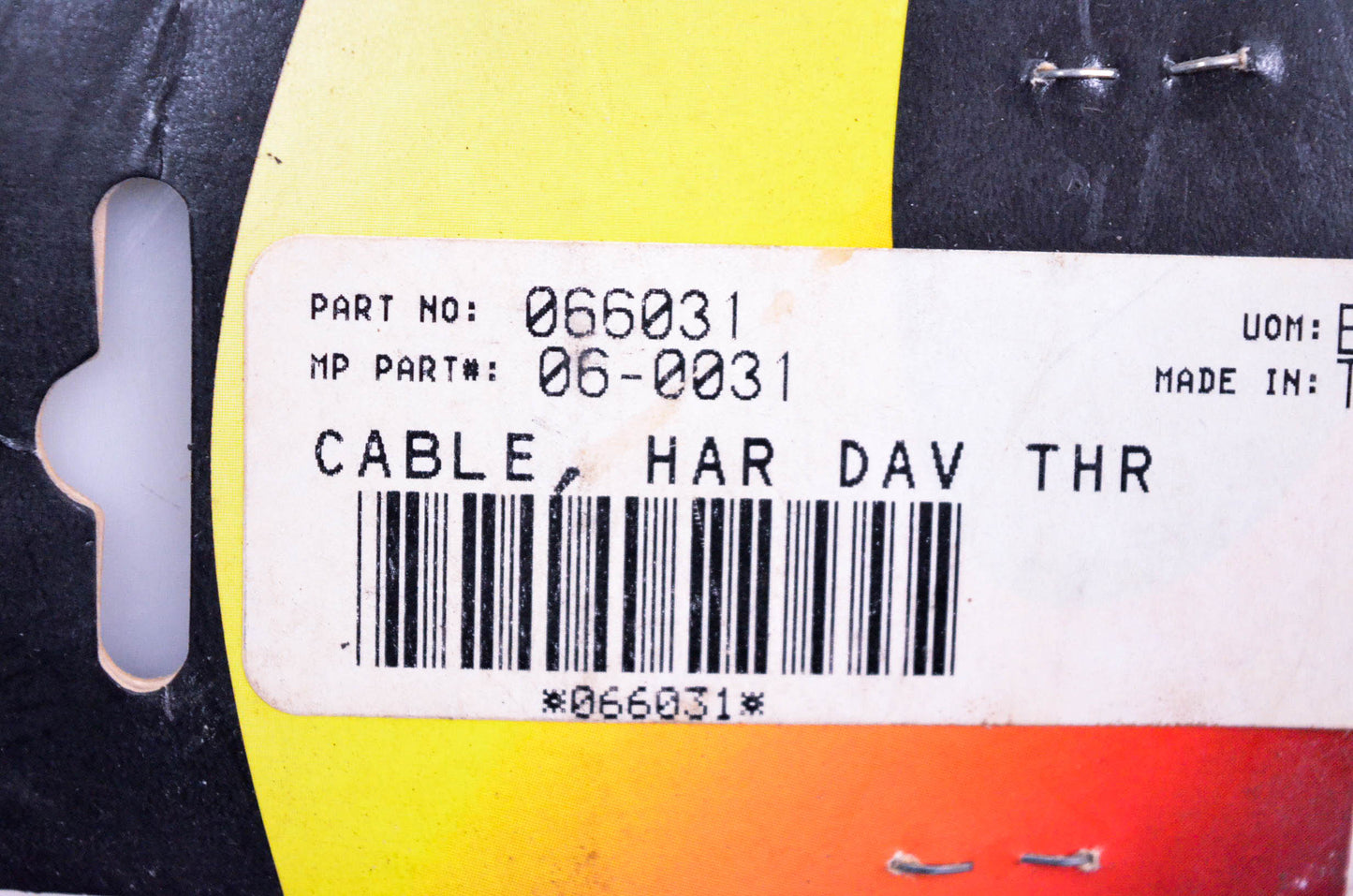 Biker's Choice 06-0031, 66031 Harley Davidson Throttle Cable NOS