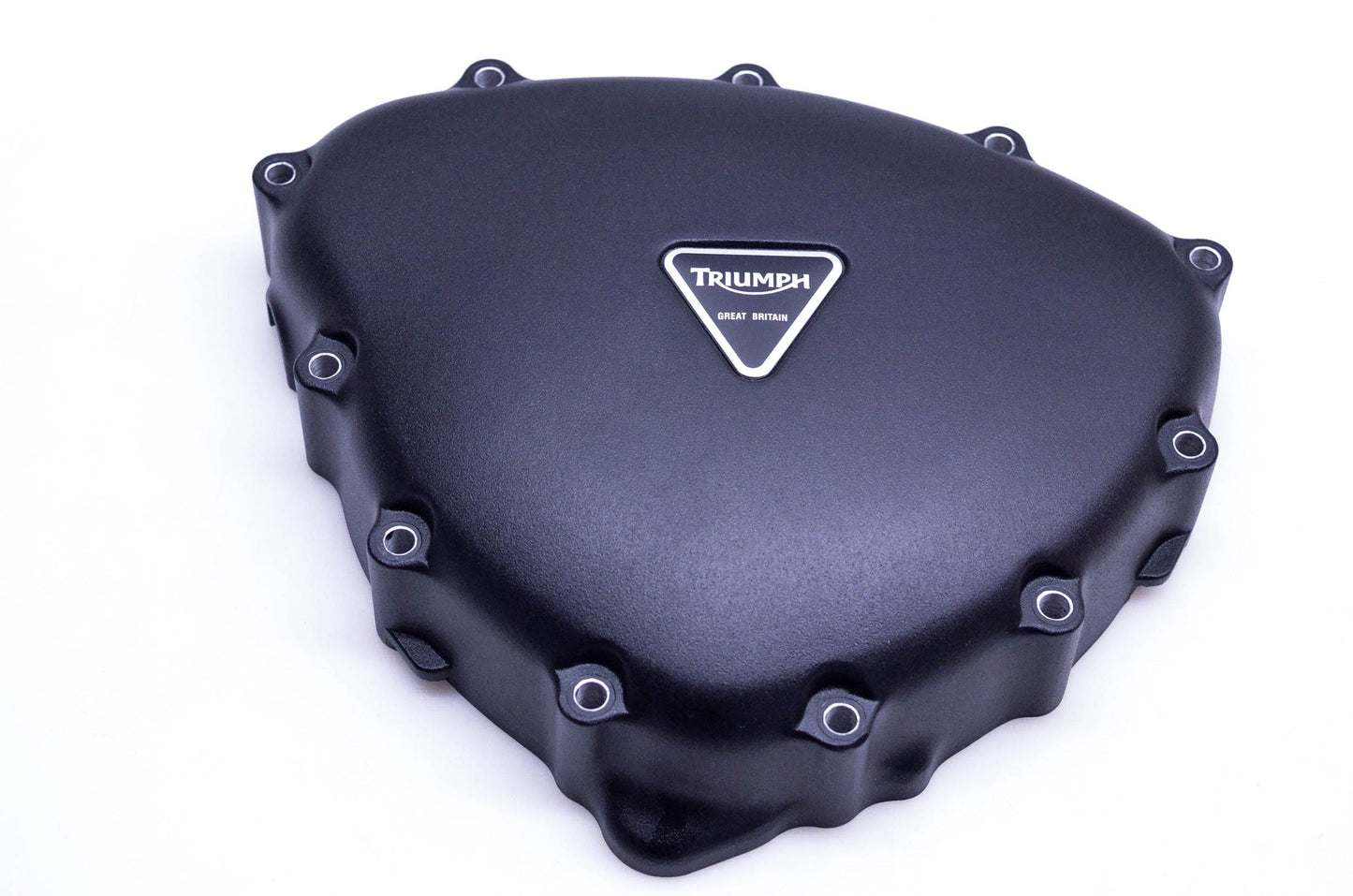 New OEM Triumph T1261932 Righthand Black Alternator Cover NOS