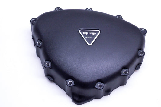 New OEM Triumph T1261932 Righthand Black Alternator Cover NOS