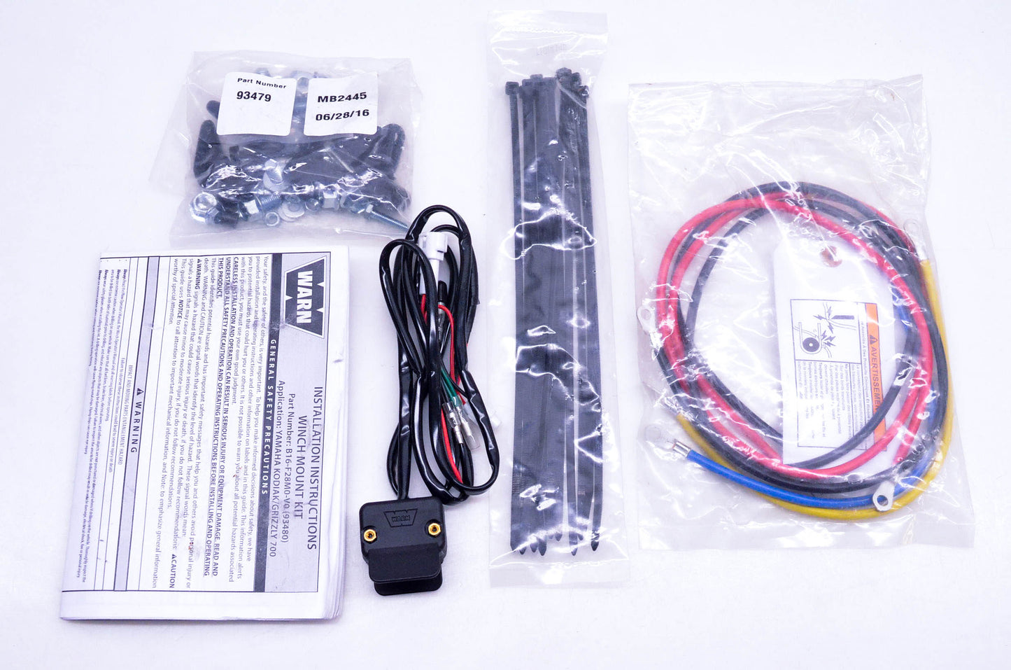 Warn B16-F28M0-V0-00, 93480 Winch Mount Hardware Kit NOS