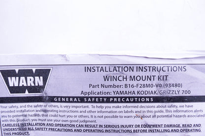 Warn B16-F28M0-V0-00, 93480 Winch Mount Hardware Kit NOS