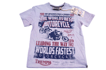 New OEM Triumph MTSS14414 Leading The Way Tee Shirt Grey Small NOS