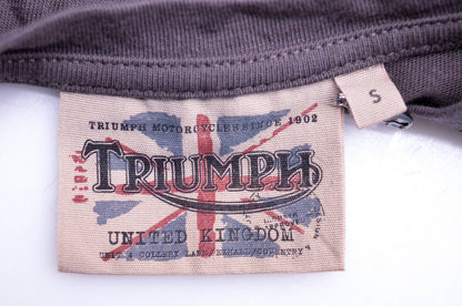 New OEM Triumph MTSS14328 Lowar Born To Ride Tee Shirt Dark Grey Small NOS