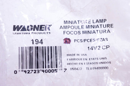 Wagner 194 14v 2cp Bulbs Qty 2 NOS