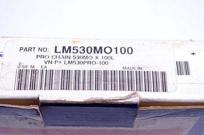 Parts Unlimited LM530MO100, LM530PRO-100, 530SR-OZX 530 Pro O-Ring Chain NOS
