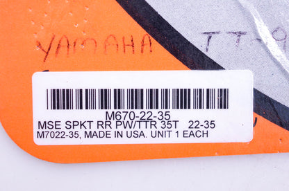 Moose Racing M670-22-35 35T Sprocket NOS