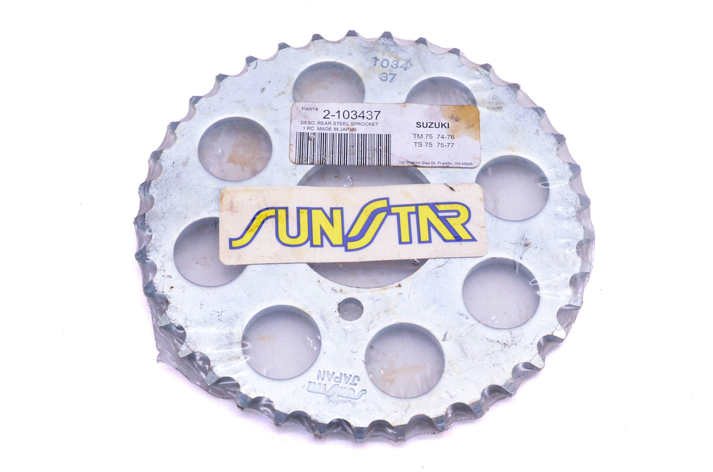 Sunstar 2-103437 Rear Steel 37T Sprocket NOS