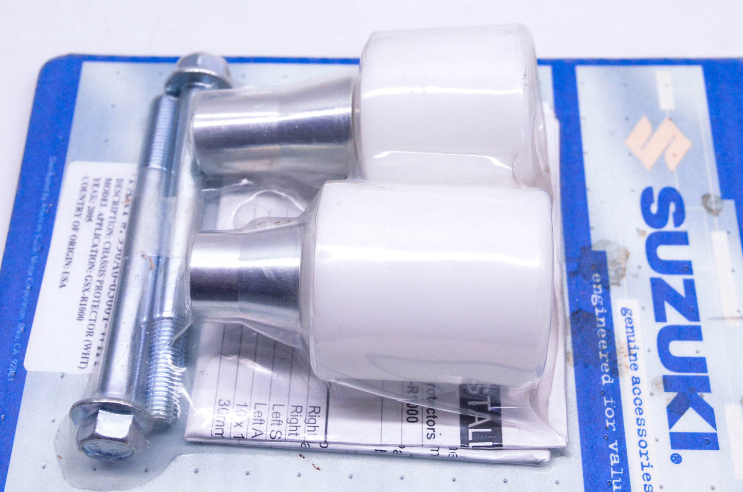 New OEM Suzuki 990A0-63001-WHT White Chassis Protector Kit NOS