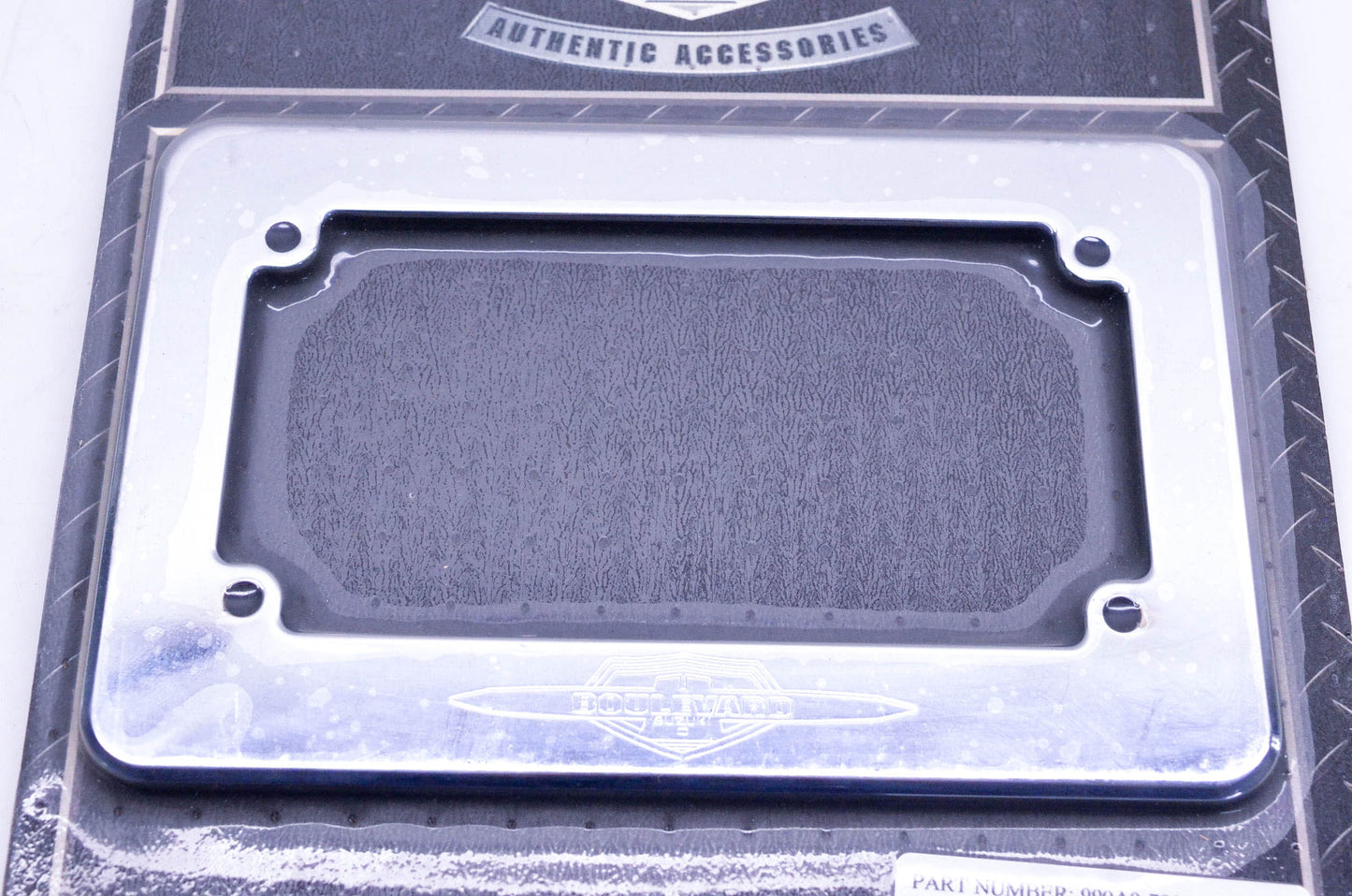 New OEM Suzuki 990A0-79000 Chrome Boulevard License Plate Frame NOS