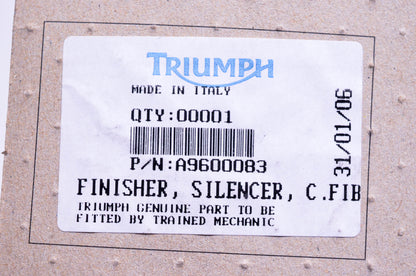 New OEM Triumph A9600083 Exhaust Silencer Finisher NOS