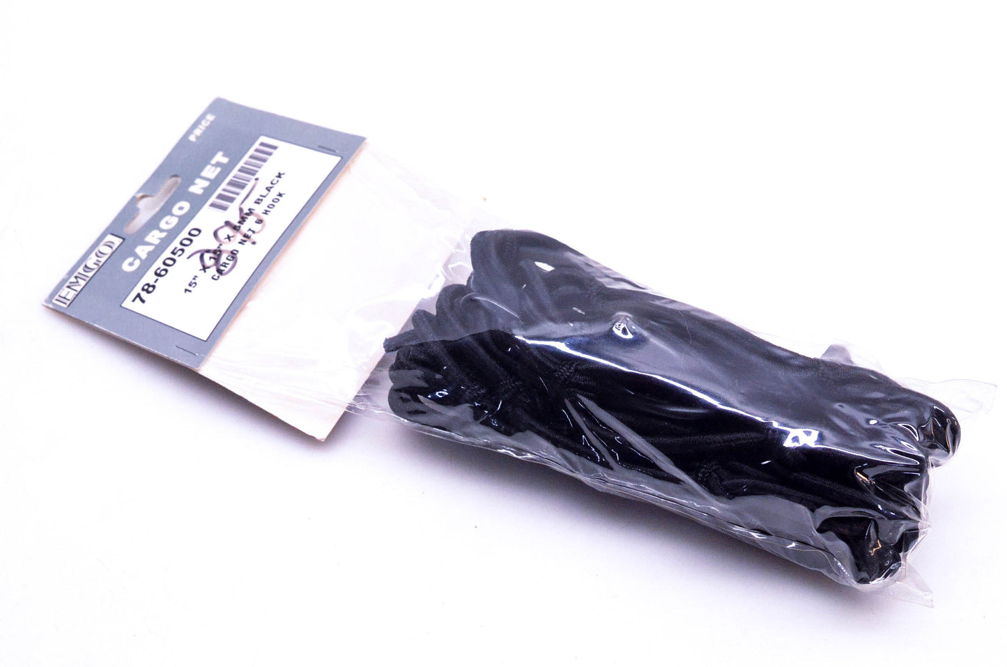 Emgo 78-60500 Black Cargo 6 Hook 15"x15"x5mm Net NOS