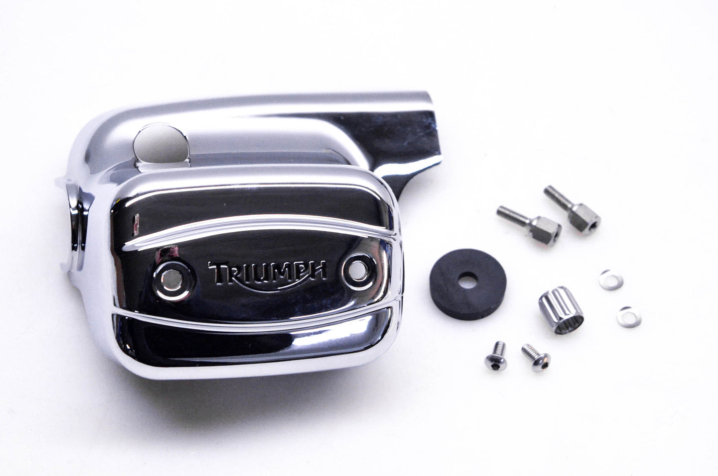 New OEM Triumph A9738069, A9730161 Master Cylinder Chrome Cover Kit NOS