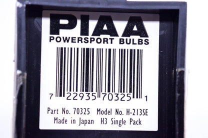 PIAA 70325 Cool Blue White H3 12v 55w H-213SE Headlight Bulb NOS