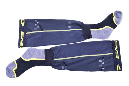 EVS 663-4172 Black w/ Yellow Trim Fusion Sock/Sleeve ComboSize Youth 4-7 NOS