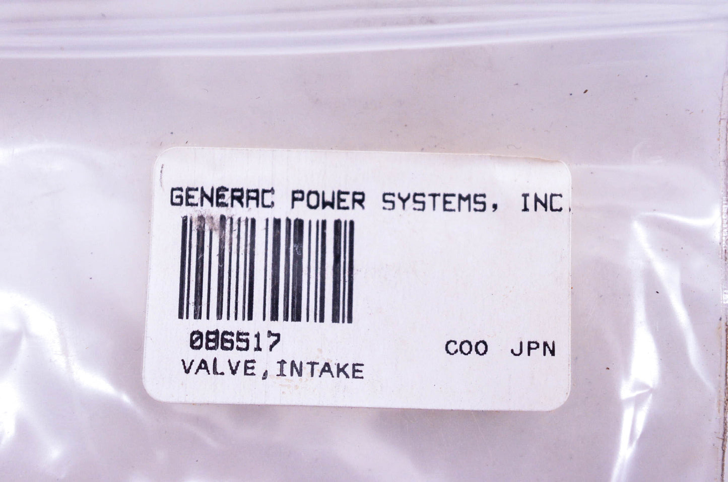 Generac 086517 Intake Valve NOS