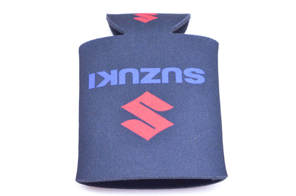 New OEM Suzuki Black Can Koozie Dark Blue Logo NOS