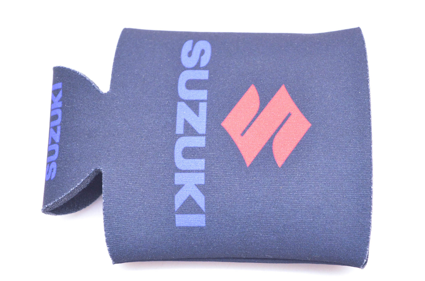 New OEM Suzuki Black Can Koozie Dark Blue Logo NOS