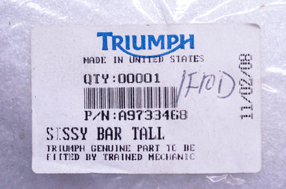 New OEM Triumph A9733468 Tall Sissy Bar NOS