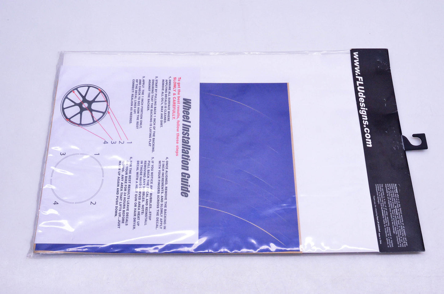 Facelift Unlimited 60601 Blue Sport Bike Wheel Sticker Kit NOS
