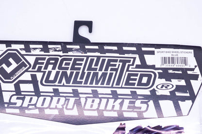 Facelift Unlimited 60601 Blue Sport Bike Wheel Sticker Kit NOS