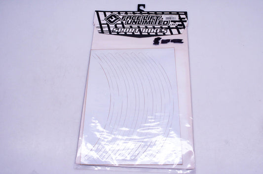 Facelift Unlimited 60603 White Sport Bike Wheel Sticker Kit NOS