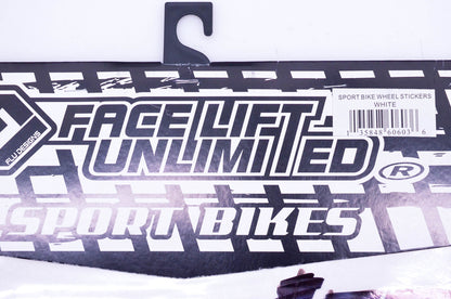 Facelift Unlimited 60603 White Sport Bike Wheel Sticker Kit NOS