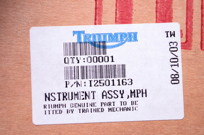 OEM Triumph T2501163 Speedometer Tachometer Instrument Panel Assembly