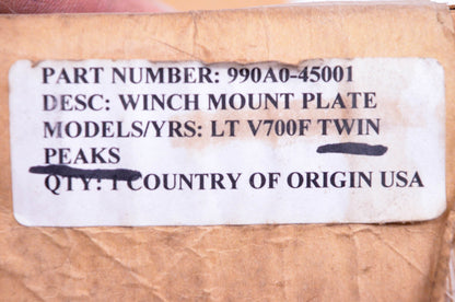New OEM Suzuki 990A0-45001 LT V700F Twin Winch Mount Plate NOS