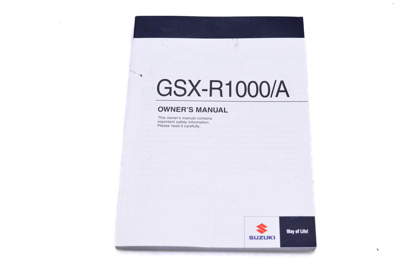 OEM Suzuki 99011-47H57-03A GSX-R1000/A L6 Owner's Manual