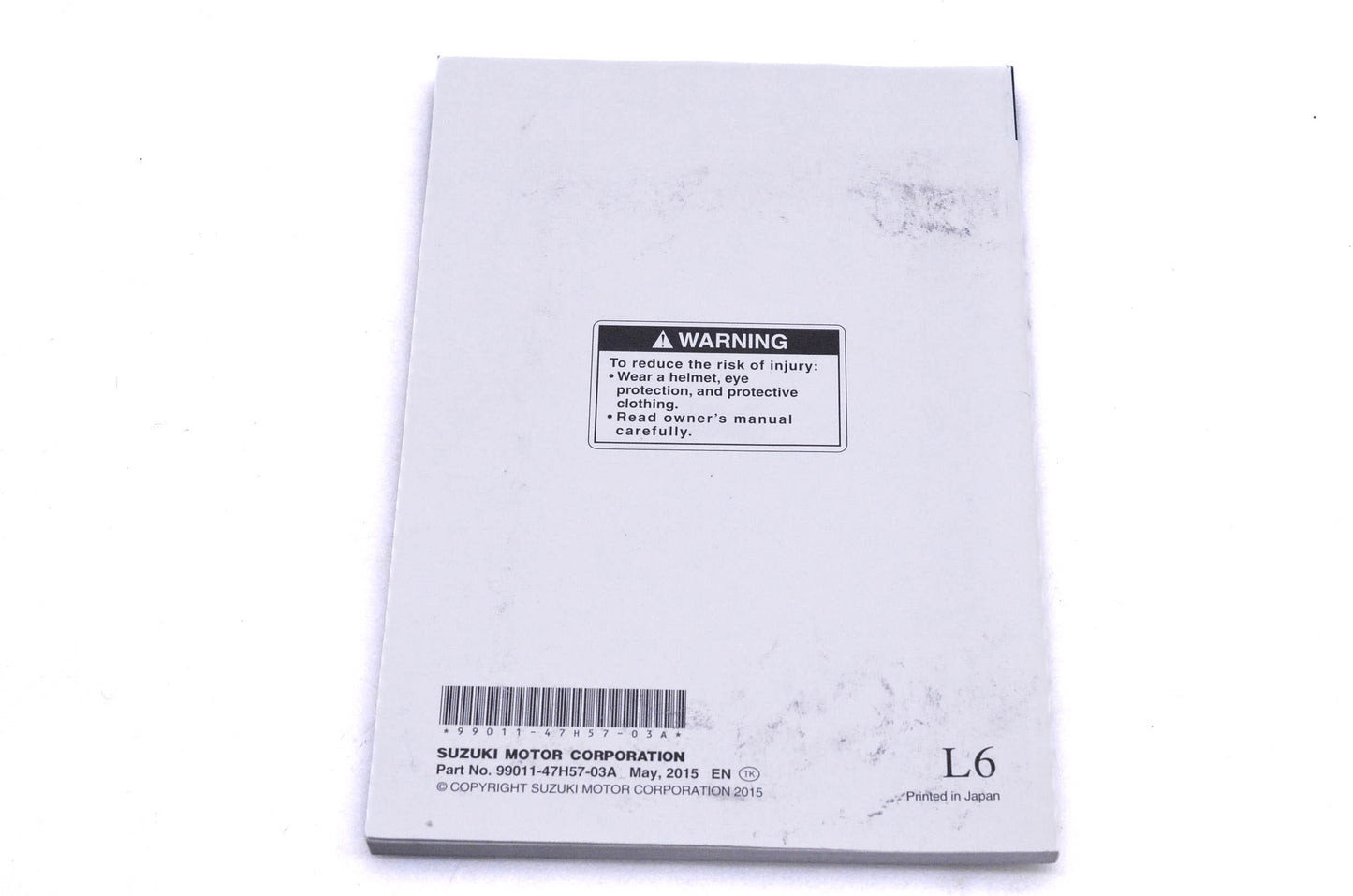OEM Suzuki 99011-47H57-03A GSX-R1000/A L6 Owner's Manual