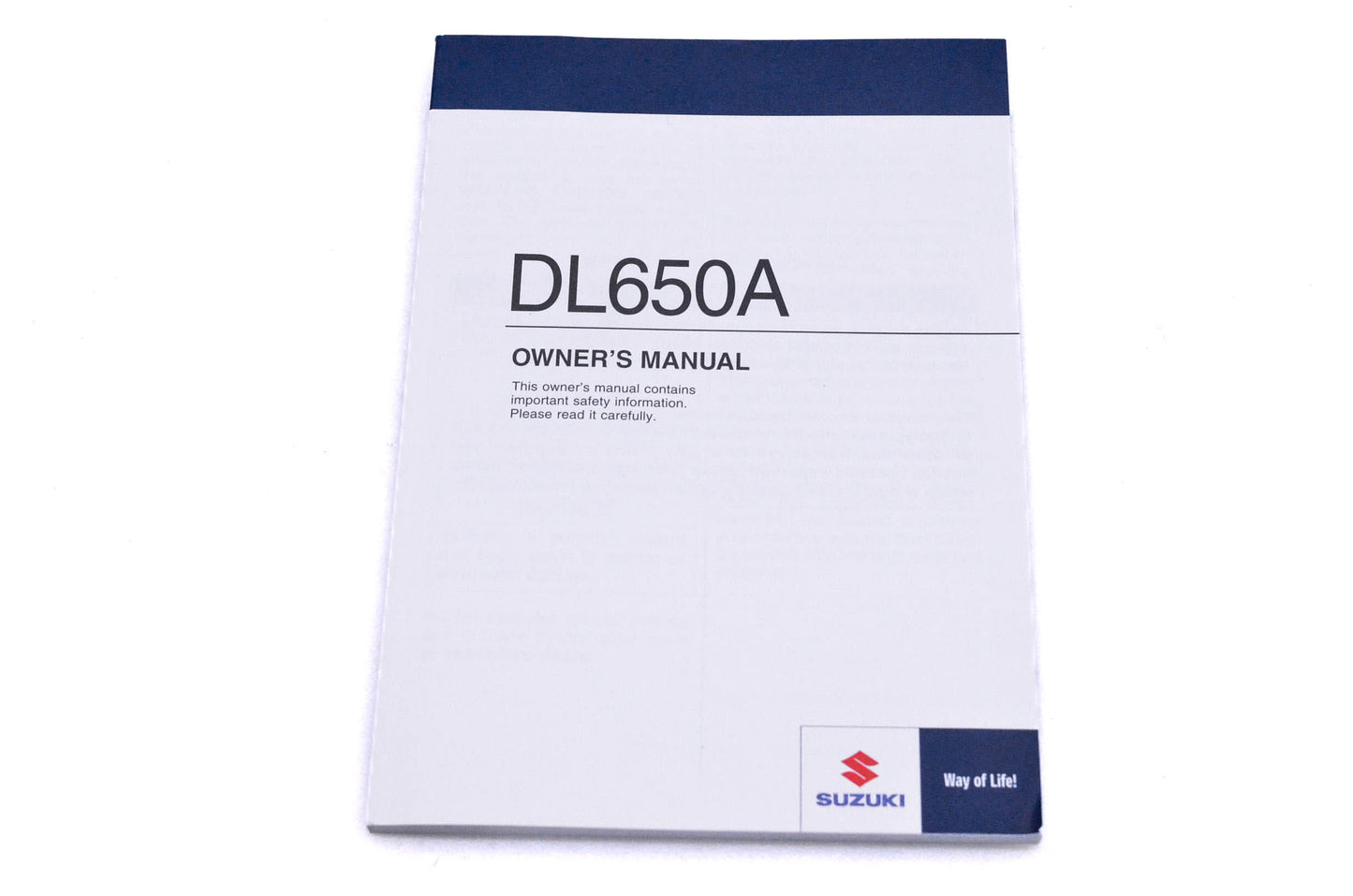 New OEM Suzuki 99011-11J60-03A DL650A L2 Owner's Manual NOS