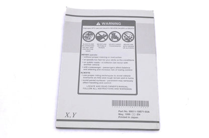 OEM Suzuki 99011-19B71-03A LT-F300F/250F X Y Owner's Manual