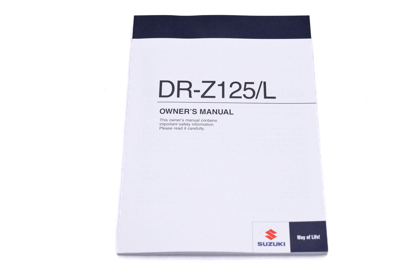 OEM Suzuki 99011-08G58-03A DR-Z125/L L2 Owner's Manual