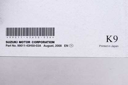 OEM Suzuki 99011-43H50-03A VL800/C/T K9 Owner's Manual